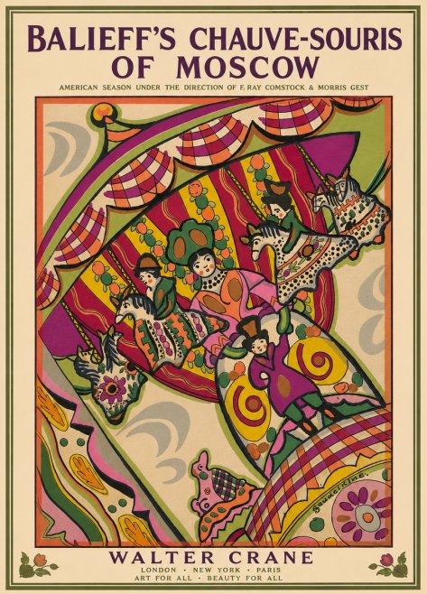 Walter Crane Balieff's Chauve-souris of Moscow No3 - Poster