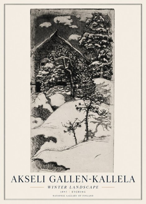 Akseli Gallen-Kallela Winter Landscape I No1 - Poster