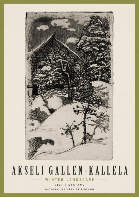 Akseli Gallen-Kallela Winter Landscape I No3 - Poster