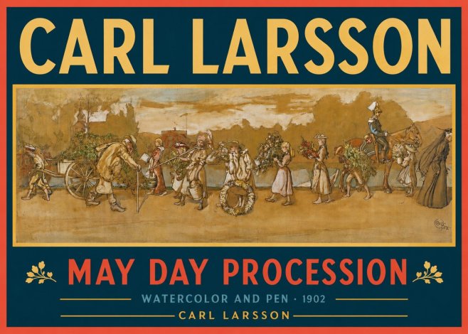 Carl Larsson May Day Procession No2 - Poster