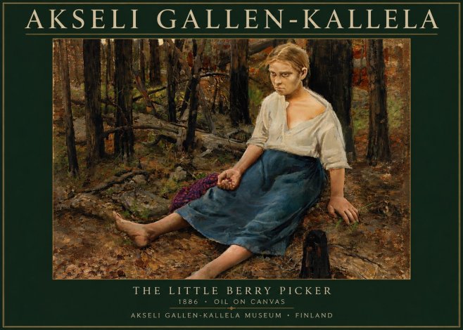 Akseli Gallen-Kallela The Little Berry Picker No3 - Poster