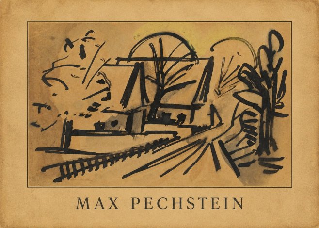 Max Pechstein Abstract Village Landscape No3 - Poster