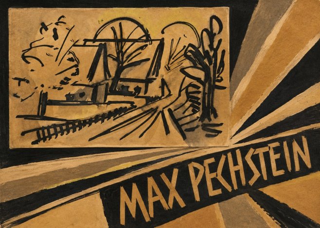 Max Pechstein Abstract Village Landscape No4 - Poster