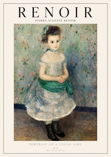 Renoir Portrait of a Young Girl I No3 - Poster