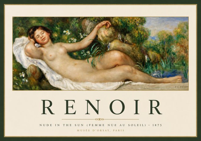 Renoir Nude in the Sun (Femme Nue Au Soleil) No5 - Poster