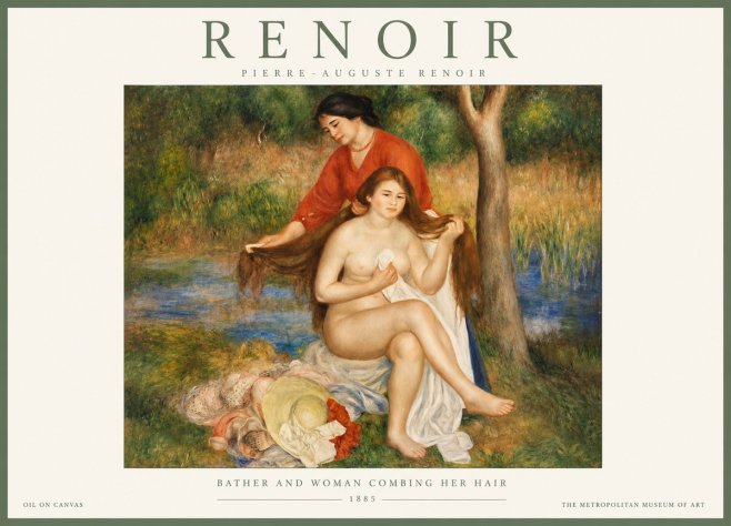 Renoir The Bather and Her Attendant No3 - Poster