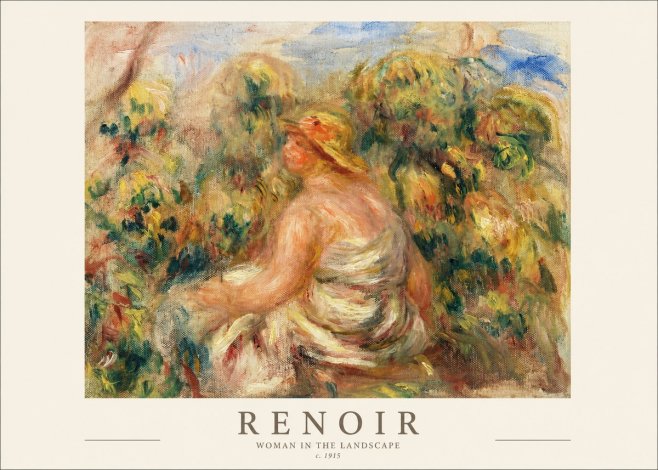 Renoir Woman in a Garden (Study) No2 - Poster