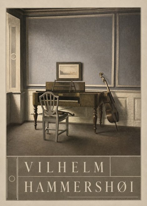 Vilhelm Hammershøi Interior with a Piano and a Cello No5 - Poster