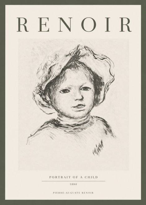 Renoir Portrait of a Child II No3 - Poster