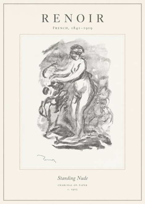 Renoir Standing Nude No1 - Poster