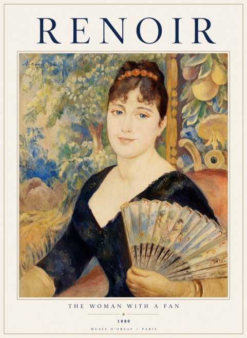 Renoir The Woman with a Fan No1 - Poster