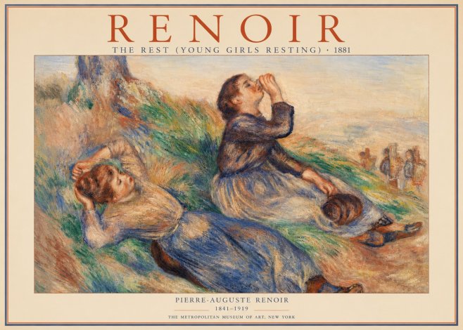 Renoir The Rest (Young Girls Resting) No2 - Poster
