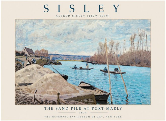 Sisley The Sand Pile at Port-marly No3 - Poster