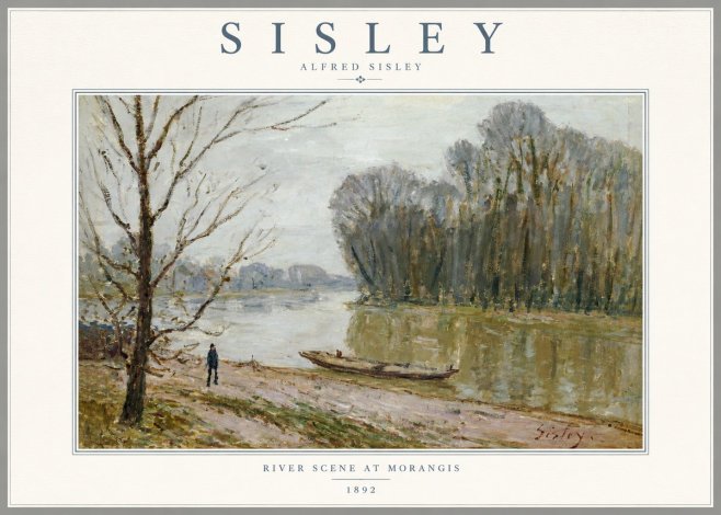 Sisley River Scene at Morangis No2 - Poster