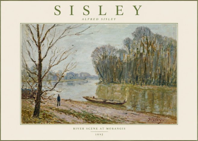 Sisley River Scene at Morangis No3 - Poster