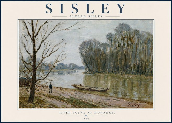 Sisley River Scene at Morangis No4 - Poster