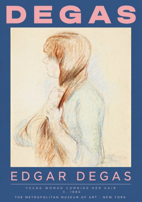 Edgar Degas Young Woman Combing Her Hair No2 - Poster