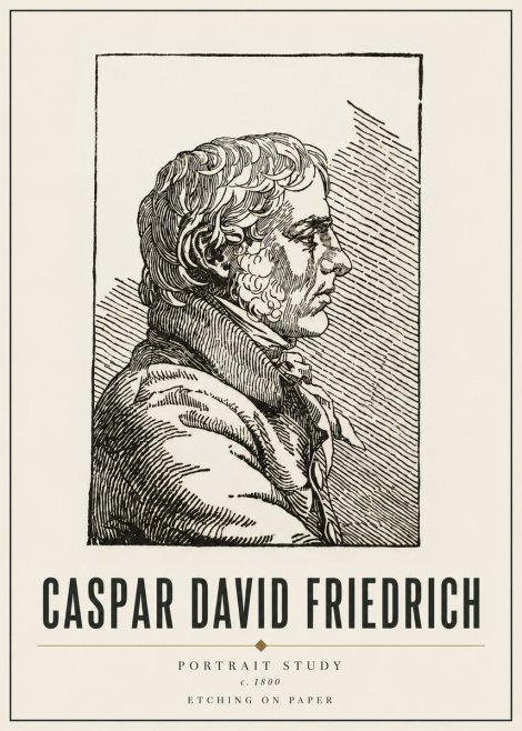 Caspar David Friedrich Portrait Study No4 - Poster