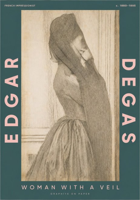 Edgar Degas Woman with a Veil No2 - Poster