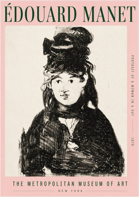 Édouard Manet Portrait of a Woman in a Hat No3 - Poster