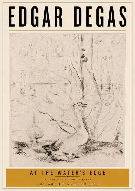 Edgar Degas At the Water's Edge No6 - Poster