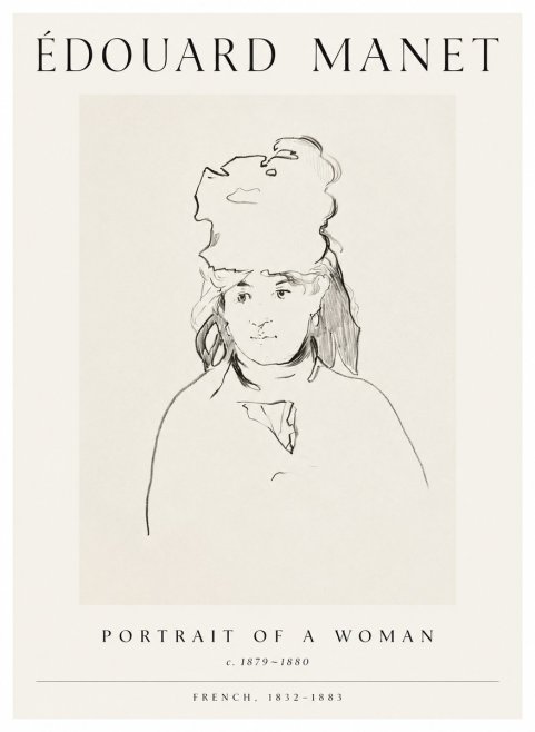 Édouard Manet Portrait of a Woman No1 - Poster