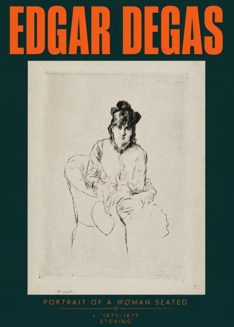 Edgar Degas Portrait of a Woman Seated No3 - Poster