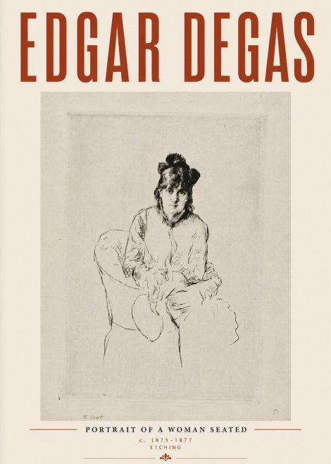 Edgar Degas Portrait of a Woman Seated No6 - Poster