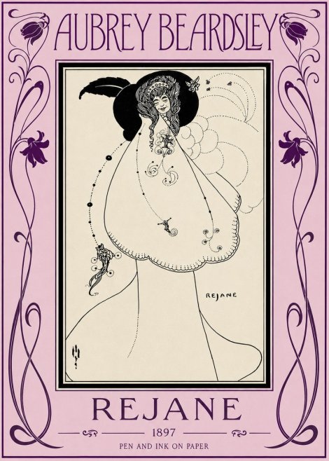 Aubrey Beardsley Rejane I No3 - Poster