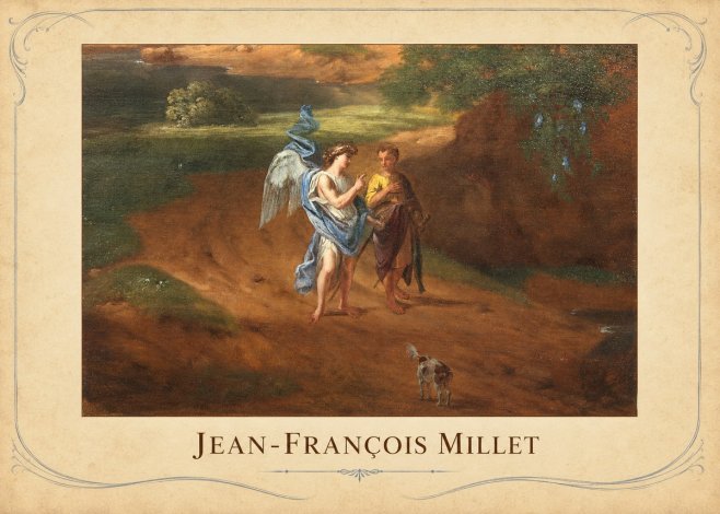 Jean-François Millet Tobias and the Angel No3 - Poster