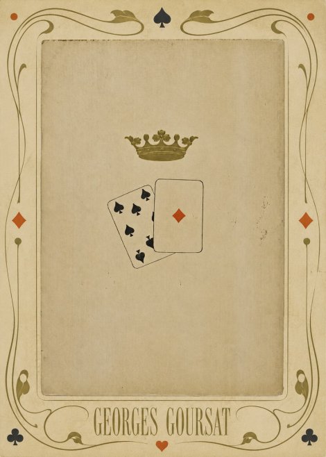 Georges Goursat Crown and Playing Cards No5 - Poster