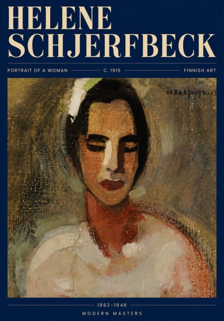 Helene Schjerfbeck Portrait of a Woman III No5 - Poster