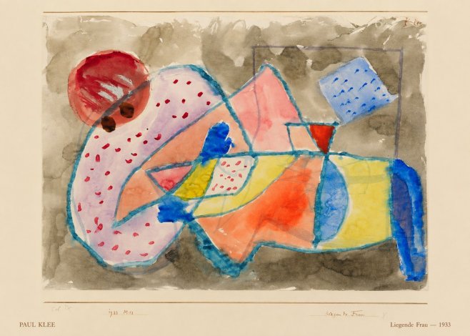 Paul Klee Liegende Frau - 1933 No5 - Poster