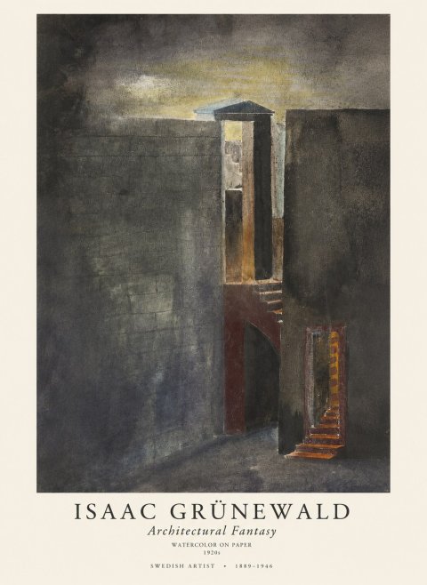 Isaac Grünewald Architectural Fantasy No1 - Poster