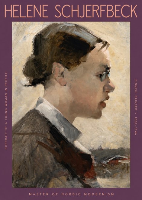 Helene Schjerfbeck Portrait of a Young Woman in Profile No2 - Poster
