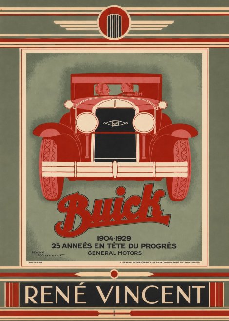 René Vincent Buick - 25 Années En Tête Du Progrès No4 - Poster