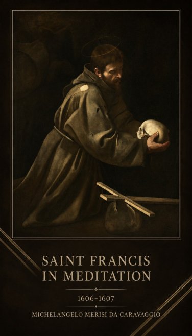 Michelangelo Merisi da Caravaggio Saint Francis in Meditation I No2 - Poster