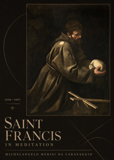 Michelangelo Merisi da Caravaggio Saint Francis in Meditation I No3 - Poster