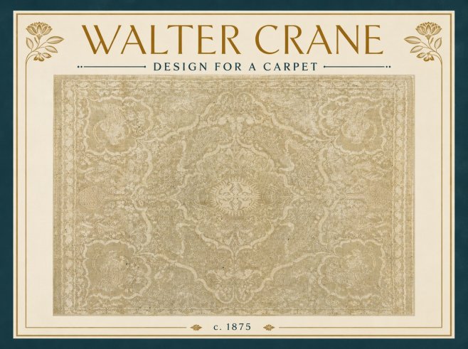 Walter Crane Design for a Carpet No5 - Poster