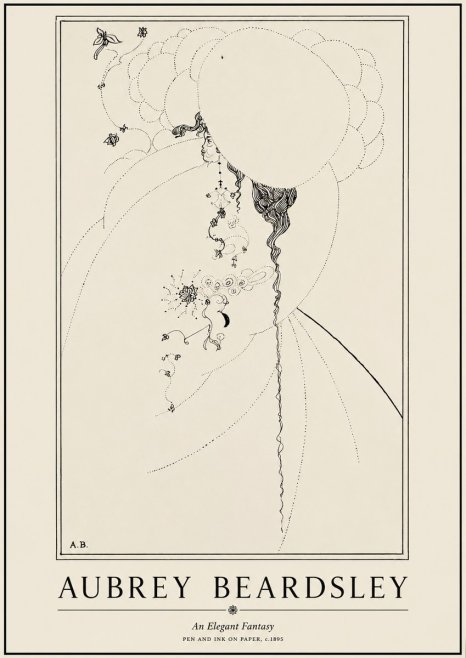 Aubrey Beardsley An Elegant Fantasy No1 - Poster