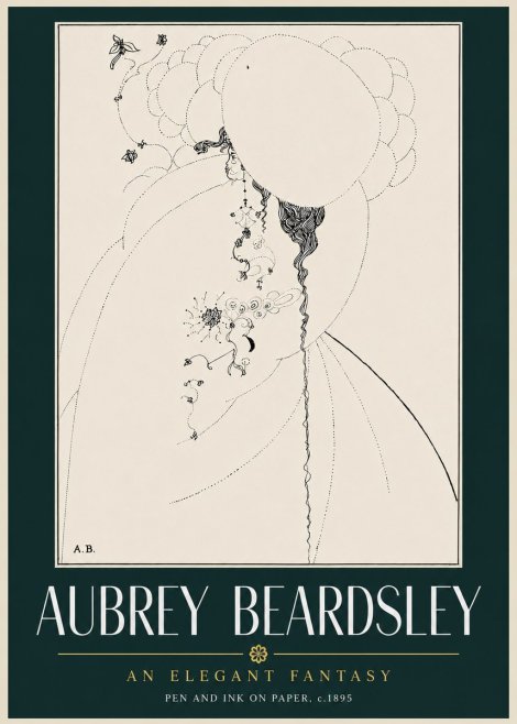 Aubrey Beardsley An Elegant Fantasy No4 - Poster