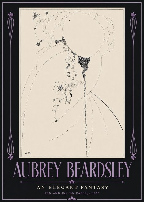 Aubrey Beardsley An Elegant Fantasy No6 - Poster