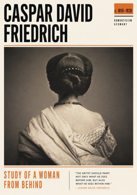 Caspar David Friedrich Study of a Woman from Behind No6 - Poster