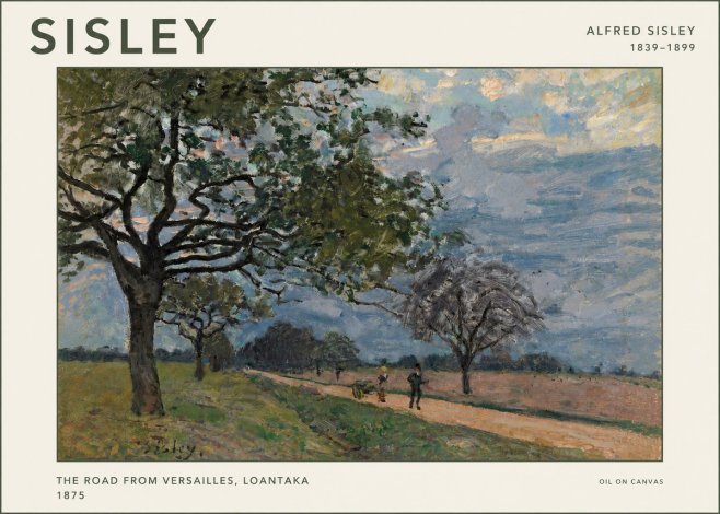 Sisley The Road from Versailles, Loantaka No4 - Poster