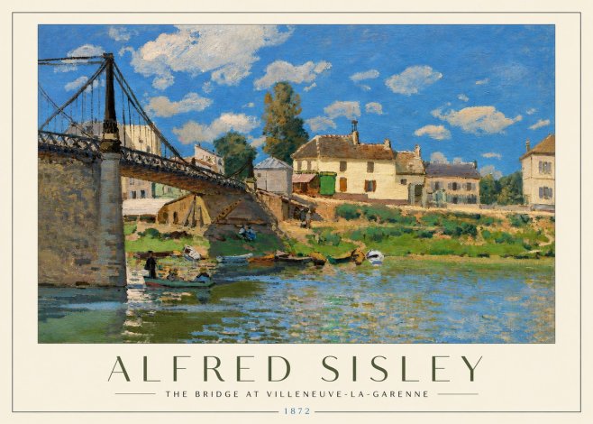 Sisley The Bridge at Villeneuve-la-garenne I No3 - Poster