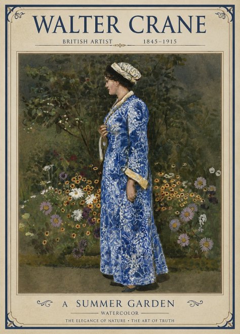 Walter Crane A Summer Garden No1 - Poster