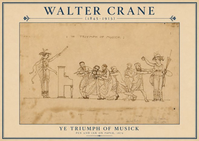 Walter Crane Ye Triumph of Musick No3 - Poster
