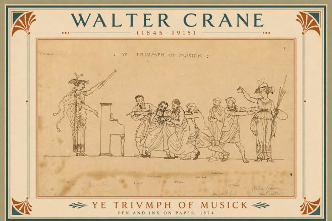Walter Crane Ye Triumph of Musick No6 - Poster