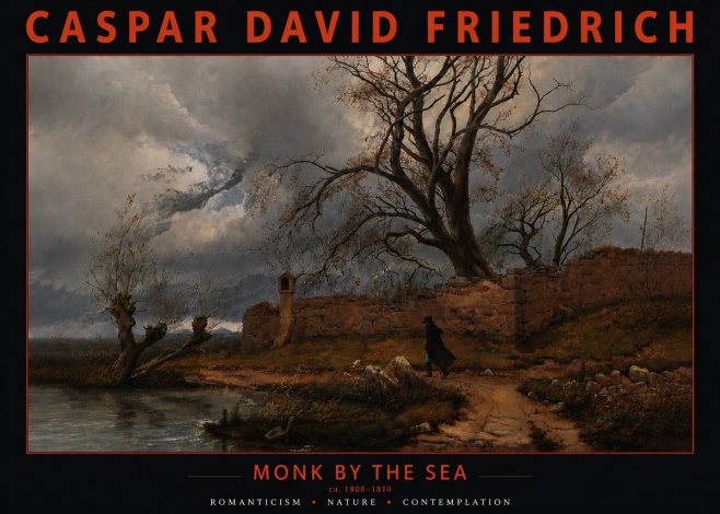Caspar David Friedrich Autumn Landscape with Ruin No6 - Poster