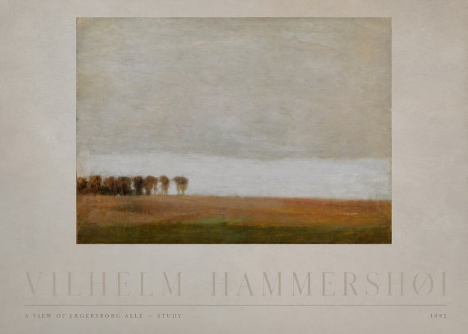 Vilhelm Hammershøi A View of Jægersborg Allé - Study No4 - Poster